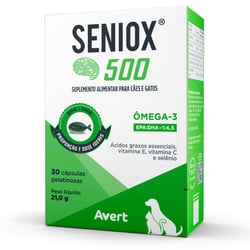Suplemento Alimentar Seniox 500Mg Para Cães E Gatos - 30 Cápsulas
