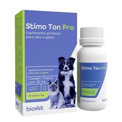 Suplemento Alimentar Stimo Ton Pro Para Cães E Gatos Biovet 30Ml - 1 Unidade - 30 Mililitros