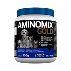 Suplemento Aminomix Gold Para Cães E Gatos - 500G - 500 Gramas