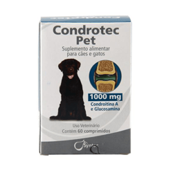 Suplemento Articular Condrotec Pet 1000Mg Para Cães E Gatos - 1 Unidade