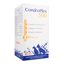 Suplemento Avert Condroplex 500 Para Cães E Gatos - 60 Cápsulas