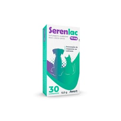 Suplemento Avert Serenlac 75Mg Para Cães E Gatos - 30 Comprimidos