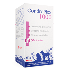 Suplemento Condroplex 1000 Avert Para Cães E Gatos - 60 Cápsulas