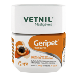 Suplemento Geripet Vetnil Para Cães E Gatos - 30 Comprimidos