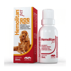 Suplemento Hemolitan Pet Vetnil - 30Ml Gotas - 30 Mililitros