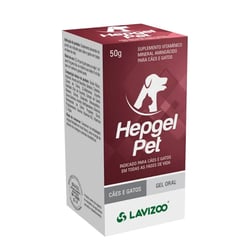 Suplemento Hepgel Pet Lavizoo 50G Para Cães E Gatos - 1 Unidade