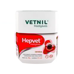 Suplemento Hepvet Vetnil - Para Cães E Gatos - 30 Comprimidos