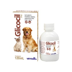 Suplemento Mineral Vitamínico Glicocil Pet Para Cães E Gatos - 1 Unidade