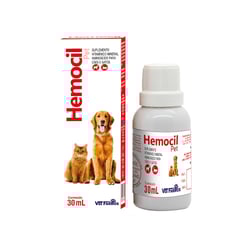 Suplemento Mineral Vitamínico Hemocil Pet Para Cães E Gatos - 1 Unidade
