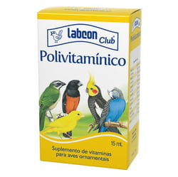 Suplemento Polivitamínico Labcon Club Para Pássaros 15Ml - 1 Unidade