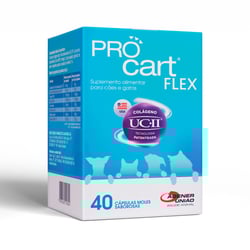 Suplemento Procart Flex Agener Para Cães E Gatos - 40 Cápsulas