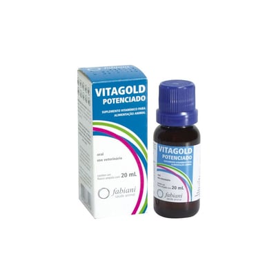 Suplemento Vitagold Fabiani Para Pássaros E Roedores 20Ml - 1 Unidade