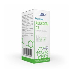 Suplemento Vitamínico Aderocal D3 Nutrisana Para Cães E Gatos - 20Ml