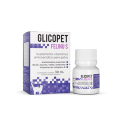 Suplemento Vitamínico Aminoacídico Glicopet Felinus Avert Para Gatos - 100Ml - 30 Mililitros