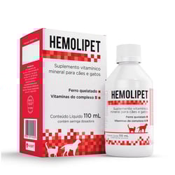 Suplemento Vitamínico Avert Hemolipet Para Cães E Gatos - 110Ml