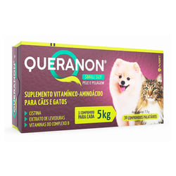 Suplemento Vitamínico Avert Queranon Para Cães E Gatos Até 5Kg - 30 Comprimidos