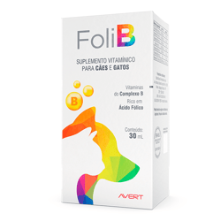 Suplemento Vitamínico Foli B Avert Para Cães E Gatos - 30Ml