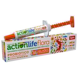 Suplemento Vitamínico Probiótico Actionlife Flora Spin Pet 6G Para Cães E Gatos