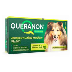Suplemento Vitamínico Queranon Para Cães Até 15Kg - 30 Comprimidos