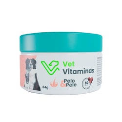 Suplemento Vitamínico Vet Vitaminas Pelo E Pele Para Cães - 84G