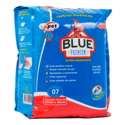 Tapete Higiênico Blue Expremium - 7 Unidades