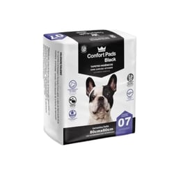 Tapete Higiênico Confort Pads Black 80X60Cm Para Cães - 7 Unidades
