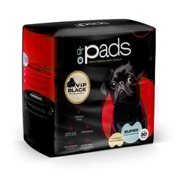 Tapete Higiênico Dr. Pads Vip Black 80X60 Para Cães - 30 Unidades