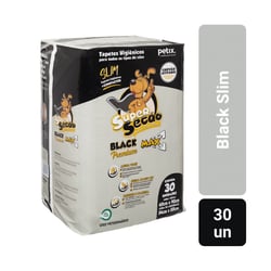 Tapete Higiênico Super Secão Black Slim - 30 Unidades