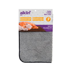 Tapete Peluciado Alklin Pet Cinza Para Cães E Gatos - 1 Unidade