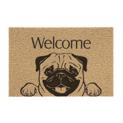 Tapete Vinil Welcome Pug Kapazi - Único