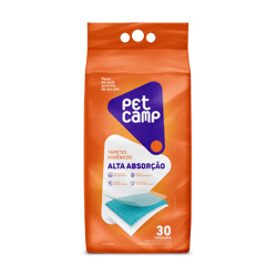 Tapetes Higiênicos Alta Absorção Petcamp Para Cães - 30 Unidades