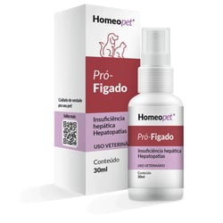 Terapia Hepática Homeo Pet Pró Fígado Para Cães E Gatos - 30Ml
