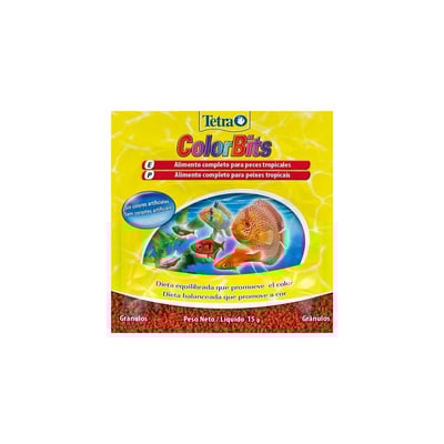 Tetra Colorbits Alimento Para Peixes - 15G Sachê - 15 Gramas