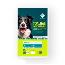 Toalha Descartável Biodegradável Pratipet Para Cães - 4 Unidades