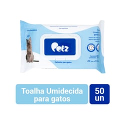 Toalha Umedecida Petz Para Gatos - 50 Unidades - 1 Unidade
