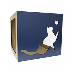 Toca Hello Pet Silhueta Azul Para Gatos - Parede