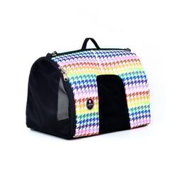 Transporte Bolsa I Love Pet Pied De Poule Arco-Íris Para Cães E Gatos - 1 Unidade - Tamanho P