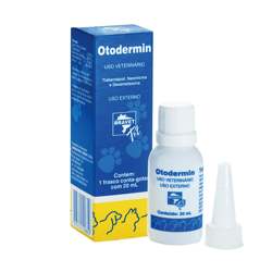 Tratamento Otológico Otodermin Bravet Para Cães E Gatos - 20Ml