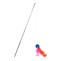 Brinquedo Interativo Varinha Cat Fishing Lcm - Antena Retrátil Prata Para Gatos