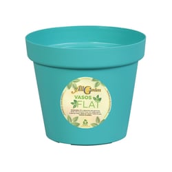 Vaso All Garden Flat Redondo Verde Tamanho 3 Para Jardim