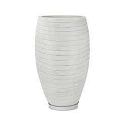 Vaso Alto Relevo Antique Branco Vasart Para Jardim
