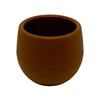 Vaso Baby Ball Flat Marrom Para Jardim