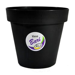 Vaso Bari Okla Preto 10 Cm