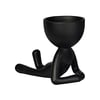 Vaso Bob Deitado Preto Matte - Ideias & Artes Para Jardim