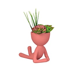 Vaso Bob Deitado Rosê Fosco Ideias & Artes Para Jardim