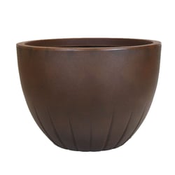 Vaso Bojudo Frisado Ferrugem 40Cm - 1 Unidade