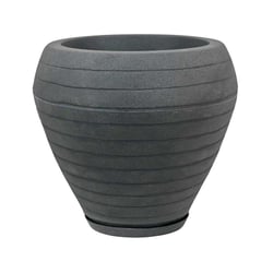 Vaso Bojudo Vasart Antique Preto 34X40Cm Para Jardim