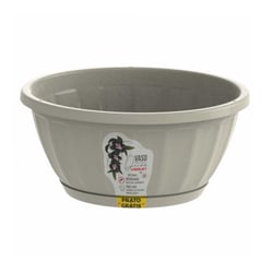 Vaso Cachepot Uninjet Cuia Com Prato Tamanho 28 Para Jardim