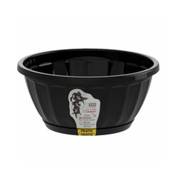 Vaso Cachepot Uninjet Preto - Tamanho 28 Com Prato
