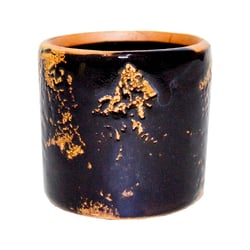 Vaso Cerâmica Atlanta Preto Tamanho P Para Jardim